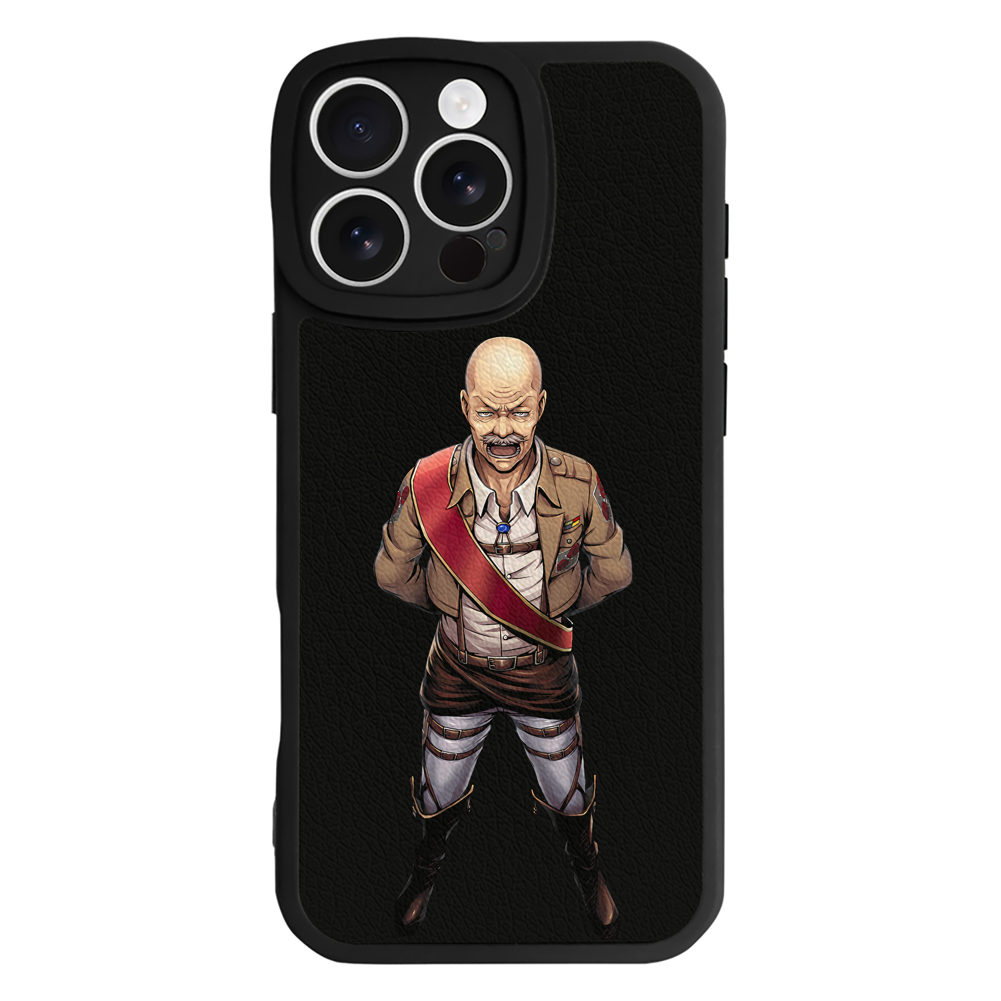 （画像用） 進撃の巨人 ドット·ピクシス Attack on Titan Dot Pixis 【iPhone 16シリーズ対応】シリコンスマホケース（レザー調） 材質：シリコン